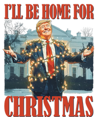 ILl Be Home For Christmas Santa Funny Trump Xmas Pajamas Women's Long Sleeve Flannel Pajama Set 