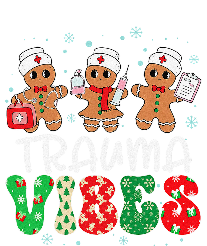 Trauma Vibes Nurse Gingerbread Xmas Stethoscope Christmas T-Shirt