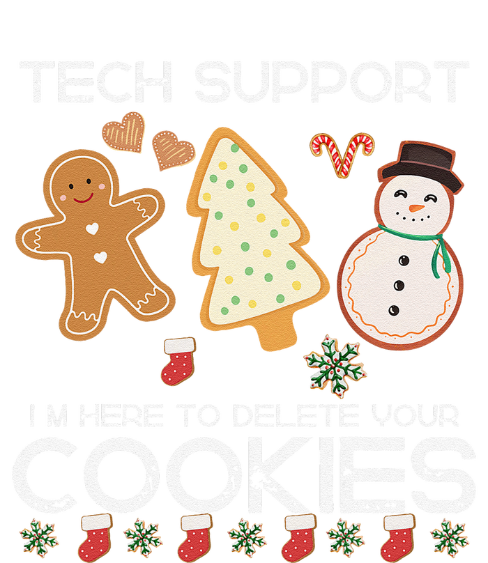 Christmas Tech Support Here To Delete Cookies Xmas Cooling Performance Crew T-Shirt