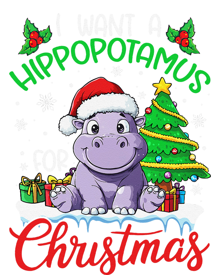 I Want A Hippopotamus For Christmas Xmas Hippo Lover Funny T-Shirt