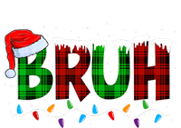 Bruh Funny Christmas Buffalo Plaid Xmas Pajamas V-Neck T-Shirt