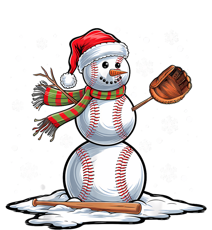 Baseball Snowman Baseball Player Santa Hat Christmas Funny Ladies Essential Tank