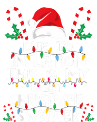 Funny Due To Inflation Ugly Christmas Sweaters Womens Funnel Neck Pullover Hood