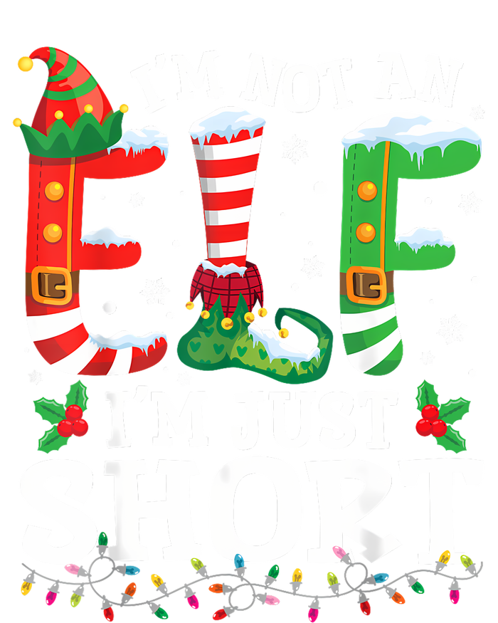 Funny Christmas Family Pajamas IM Not An Elf IM Just Short T-Shirt