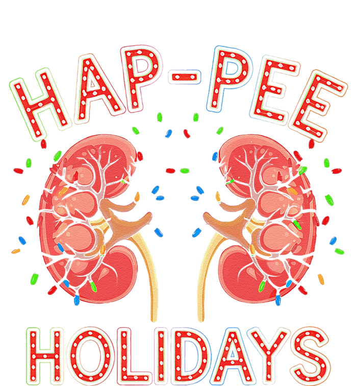 Retro Hap Pee Holidays Christmas Dialysis Nurse Kidney Xmas T-Shirt