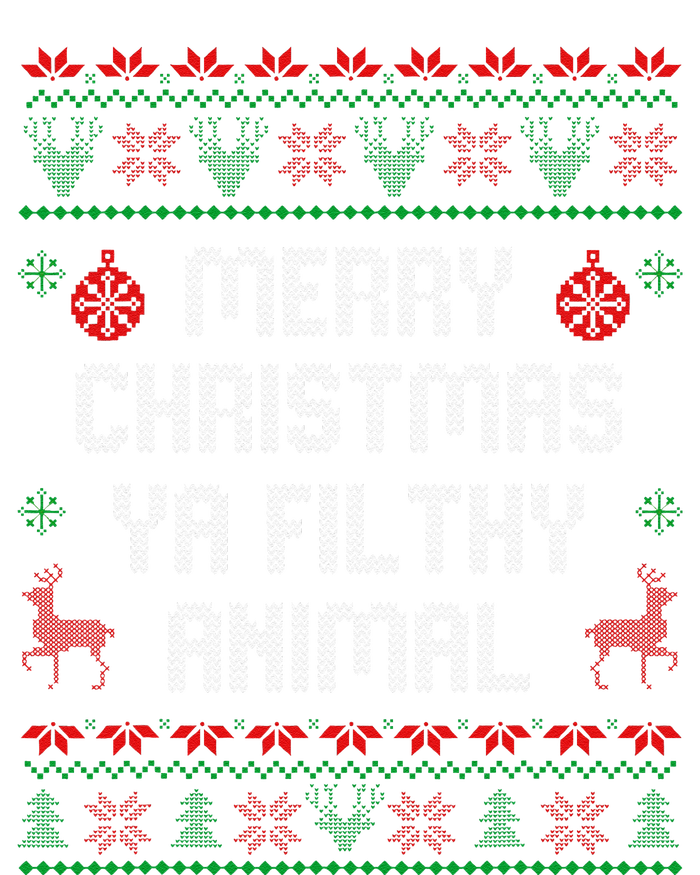 Merry Christmas Animal Filthy Ya Xmas Family Pajama Yupoong Adult 5-Panel Trucker Hat