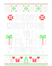 Merry Christmas Animal Filthy Ya Xmas Pajama Women's Knotted Racerback Tank