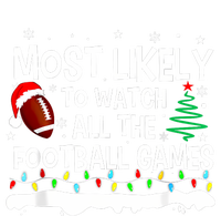 Most Likely To Watch All Football Games Christmas Cropped Pullover Crew