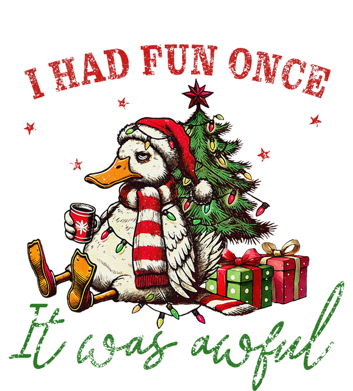 I Had Fun Once It Was Awful Xmas Christmas Duck Tall Long Sleeve T-Shirt