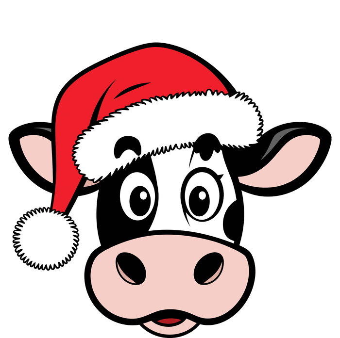 Cute Christmas Cows Santa Heifer T-Shirt