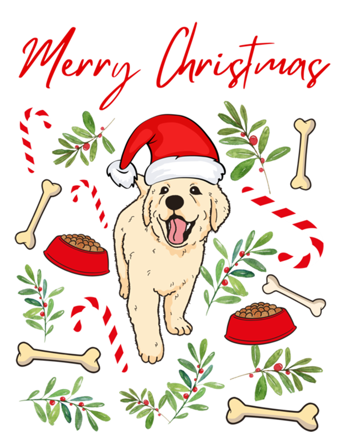 Adorable Sweet Christmas Puppy Labrador With Santa Hat Dog Gift T-Shirt