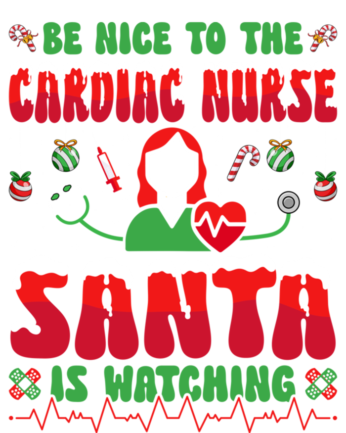 Be Nice To The Cardiac Nurse Santa Is Watching Christmas Gift Long Sleeve Shirt