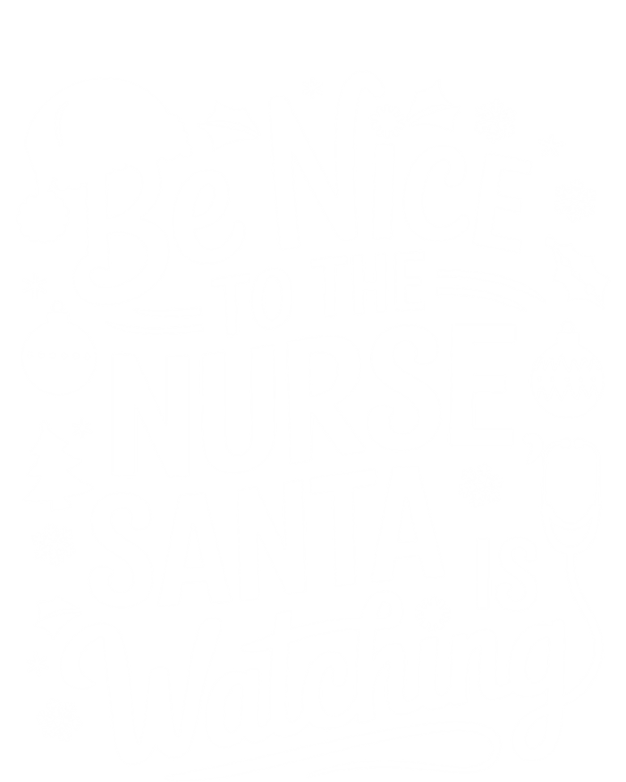 Be Nice To The Nurse Santa Is Watching Christmas Santa Nurse Meaningful Gift Sustainable Knit Beanie