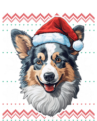 Blue Merle Corgi Santa Hat Christmas Funny Dog Mom Dad Cute Gift Tall Long Sleeve T-Shirt