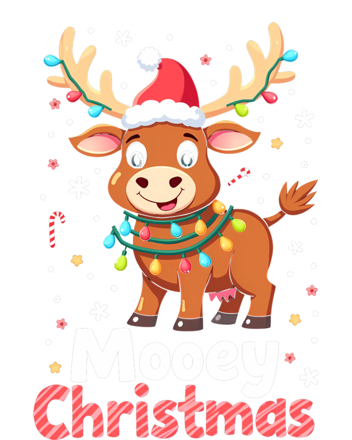 Mooey Christmas Santa Farmer Merry Highland Cow Christmas Gift T-Shirt