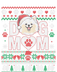 White Pomeranian Best Dog Mom Ugly Christmas Pattern Flat Bill Trucker Hat