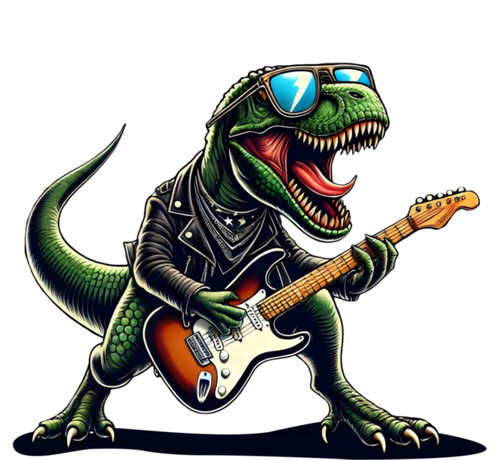 Punk Dinosaur RockN Roll Goth Dino Funny Guitar Band Great Gift T-Shirt