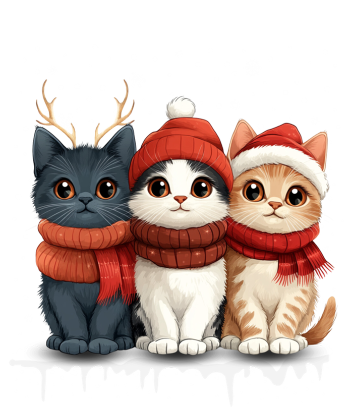 Cat Christmas Light Reindeer Santa Xmas Cat Lover Gift T-Shirt