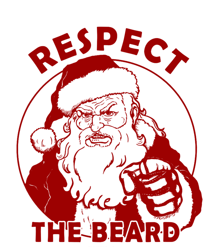 Santa Claus Respect The Beard Funny Christmas T-Shirt