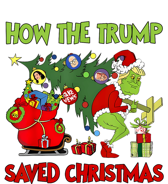 How The Trump Saved Christmas Funny Trump Christmas 2024 Performance Sprint T-Shirt