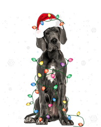 Great Dane Csanta Hat Fairy Lights Pajama Dog Lover V-Neck T-Shirt