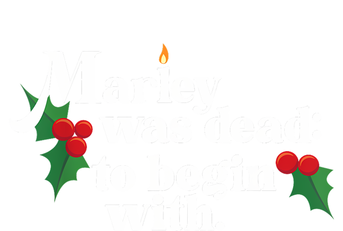 Marley Was Dead To Begin With Charles Dickens Christmas Cropped Pullover Crew