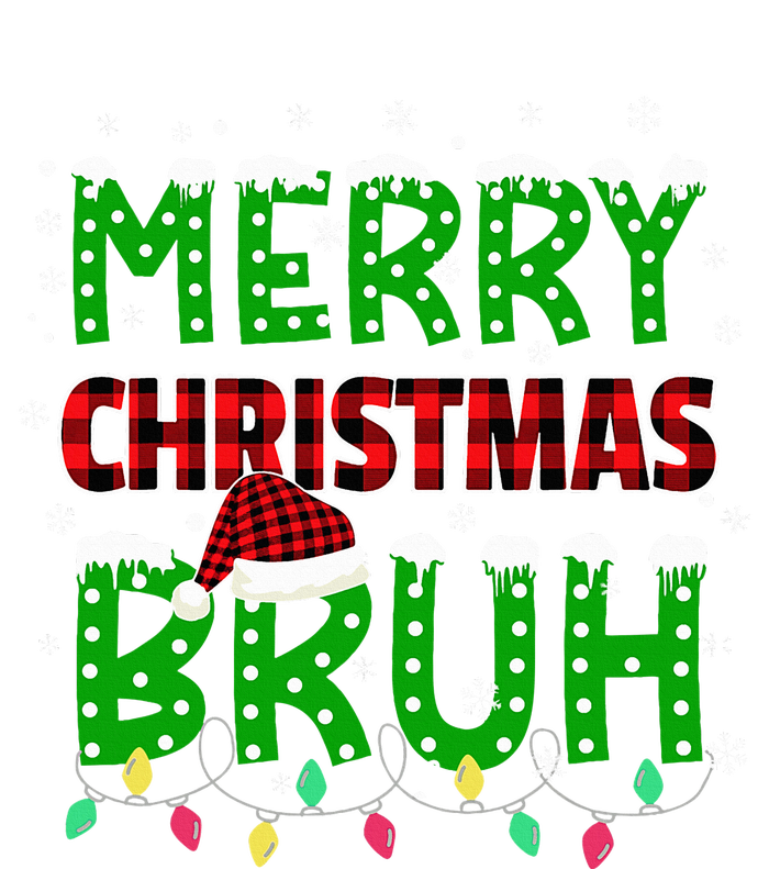 Bruh Christmas Red Plaid Teens Xmas Pajama T-Shirt