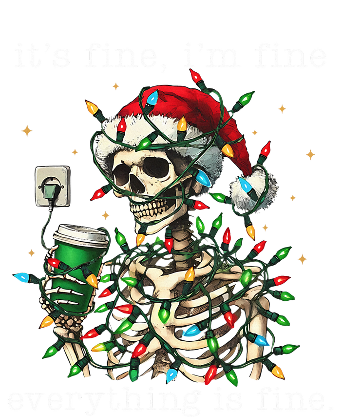 ItS Fine IM Fine Everything Is Fine Christmas Skeleton T-Shirt