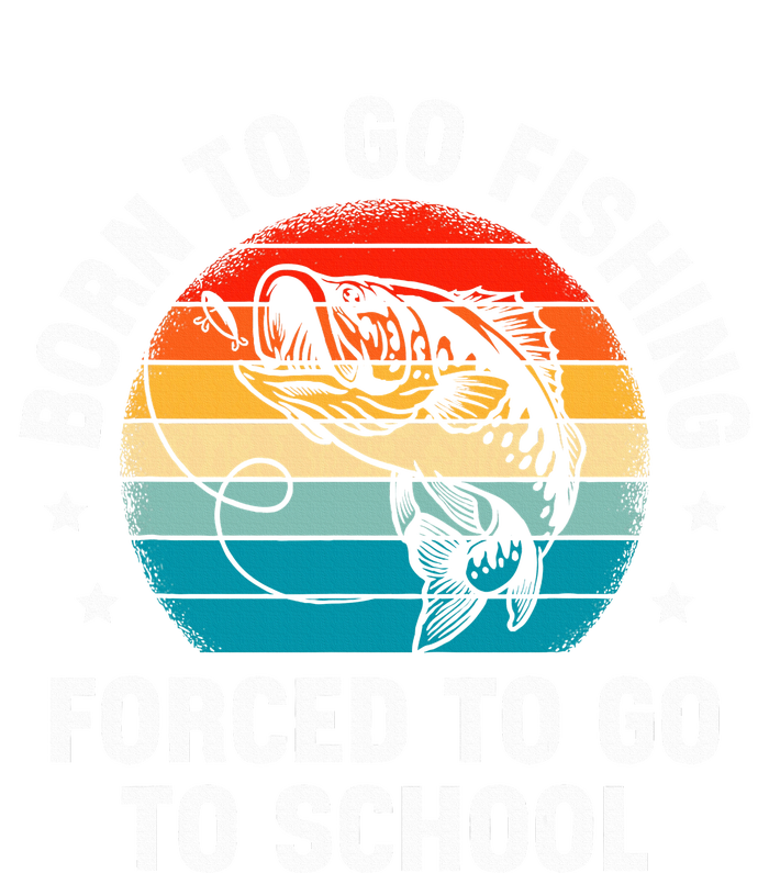 Born To Go Fishing Forced School Funny Fiching Tie Dye Hoodie