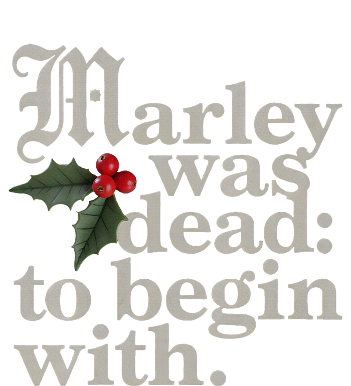 Marley Was Dead To Begin With Funny Quote Xmas Flexfit Unipanel Trucker Cap