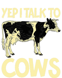 Yep I Talk To Cows Funny Vintage Dairy Farmer Cow Lovers Gag Long Sleeve Pajama Set