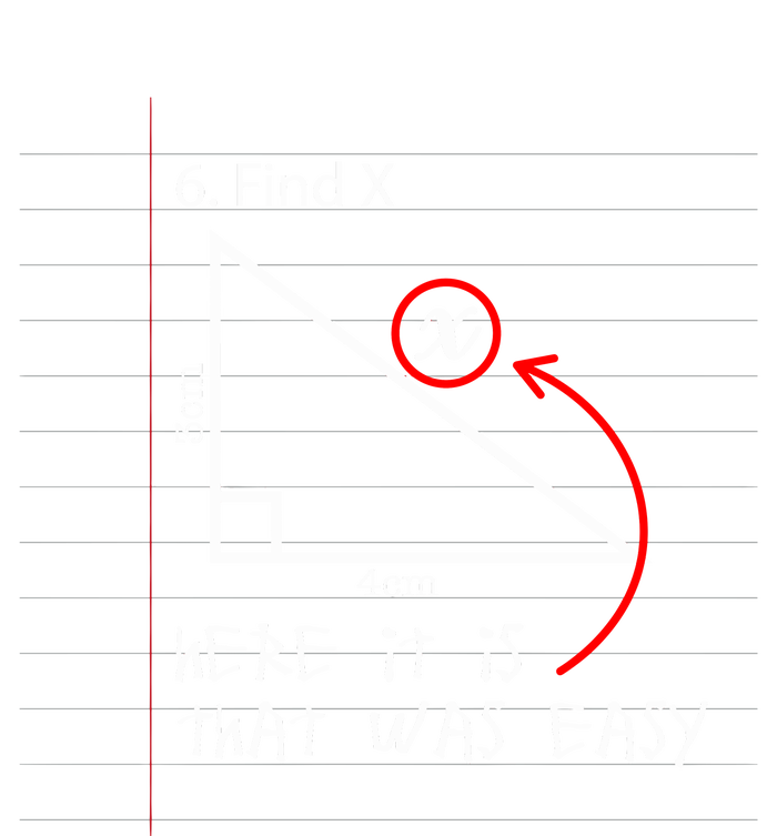 Find X Here It Is That Was Easy Funny Math Student Teacher T-Shirt