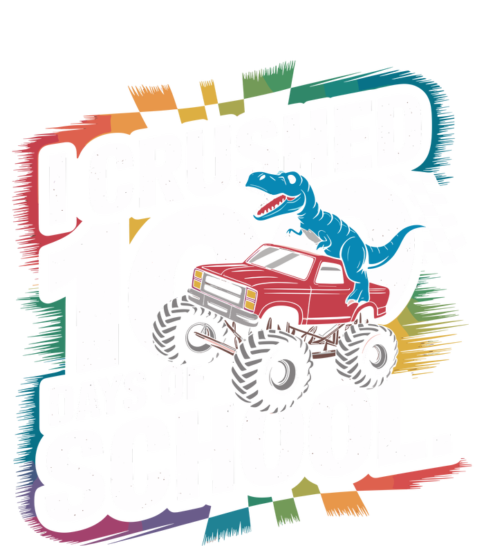 100 Days Of School Monster Truck T Rex Dinosaur Boy T-Shirt