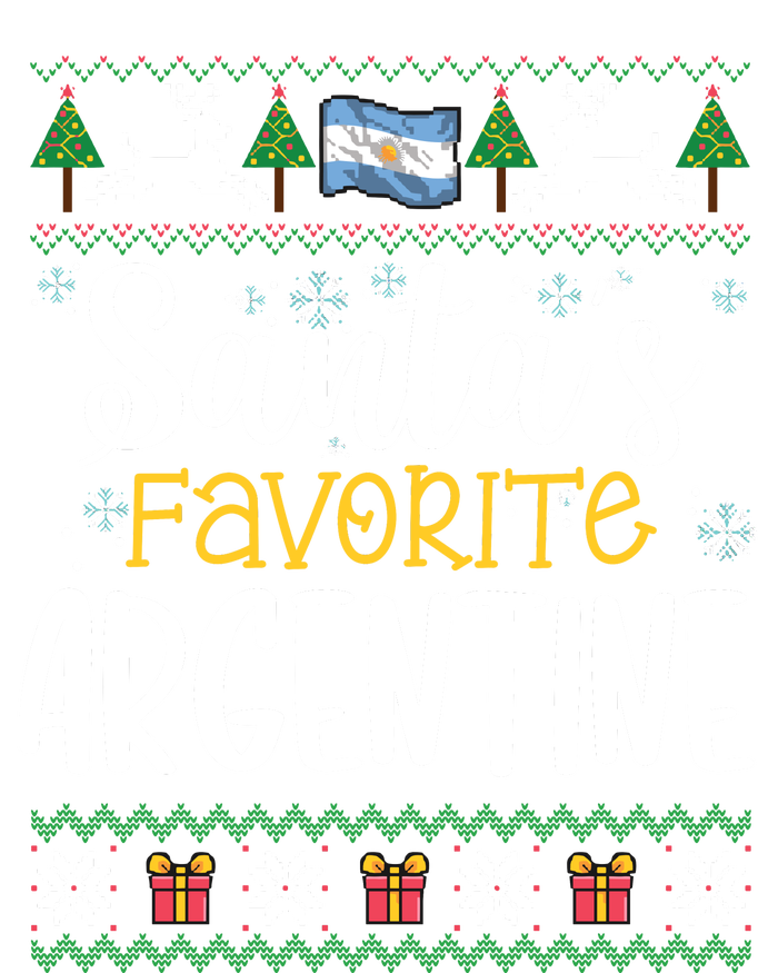 SantaS Favorite Argentine Argentina Ugly Christmas Sweater Full Zip Hoodie