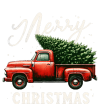 Merry Christmas Tree On Red Truck Wagon Vintage Xmas T-Shirt