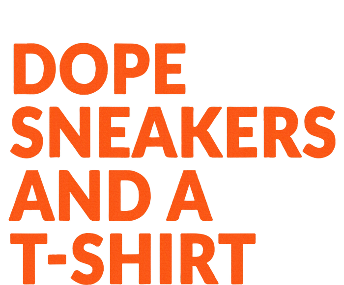 Orange And White Dope Sneakers And A T-Shirt