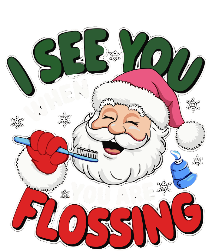 I See You When Flossing Christmas Dentist Xmas Flossing PosiCharge Competitor Tank