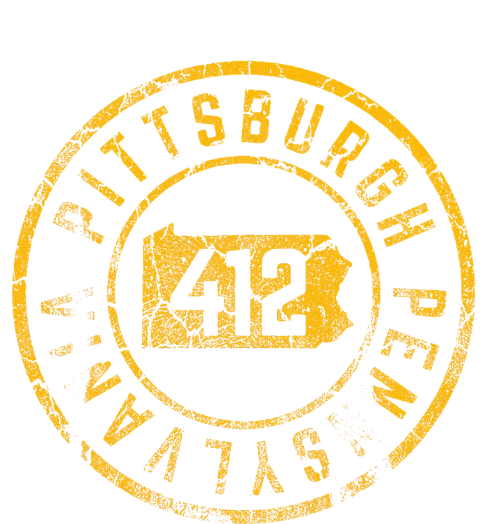 Pittsburgh Pennsylvania 412 Map Steel City Home Vintage T-Shirt