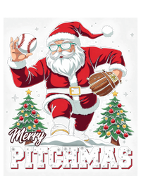 Merry Christmas Cute Gift Merry Pitchmas Baseball Pitcher Santa Claus Women's Perfect Tri Rocker Tank