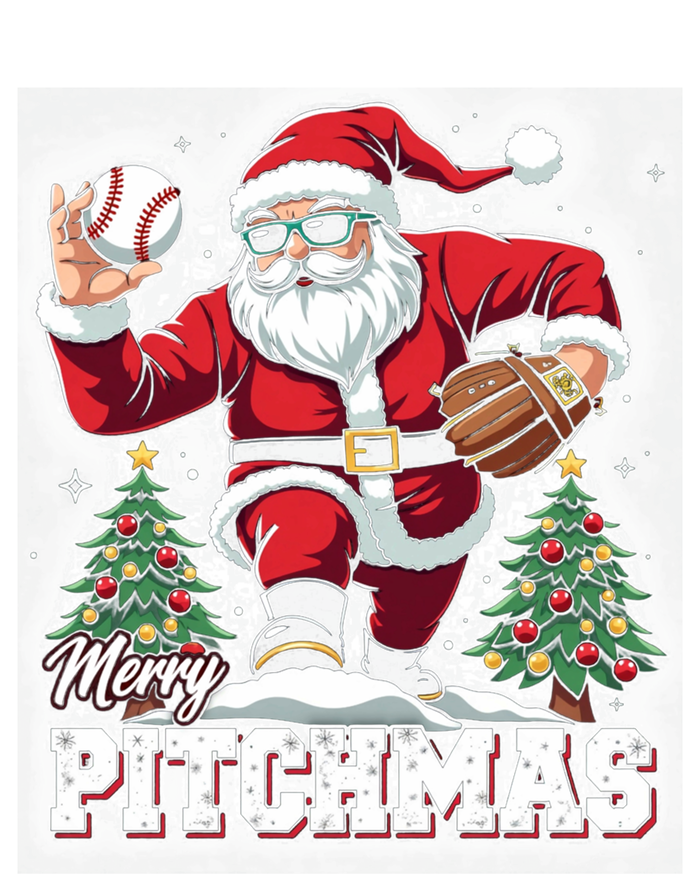 Merry Christmas Cute Gift Merry Pitchmas Baseball Pitcher Santa Claus Women's Perfect Tri Rocker Tank