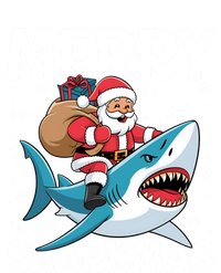 Funny Christmas Snowflakes Merry Sharkmas Santa Riding Shark T-Shirt