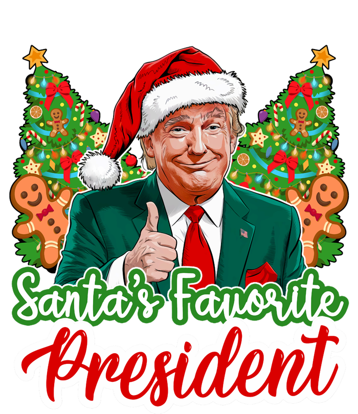 Funny Santa Trump 2024 SantaS Favorite President Christmas Long Sleeve Womens CVC Long Sleeve Shirt