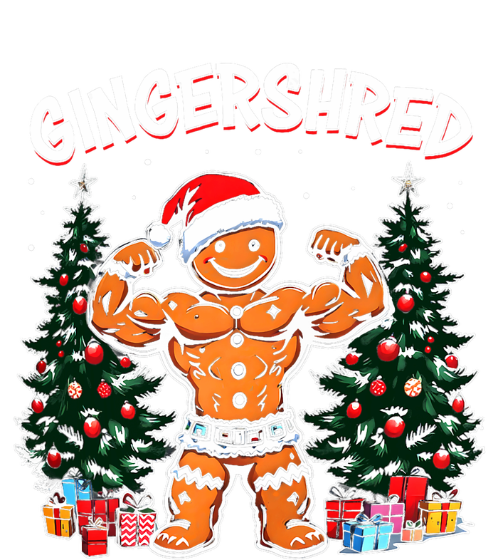 Gingershred Funny Gingerbread Man Gym Bodybuilding Christmas T-Shirt