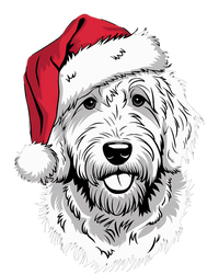 Joyful Doodle Santa Dog On Golden Doodle Christmas Kids T-Shirt