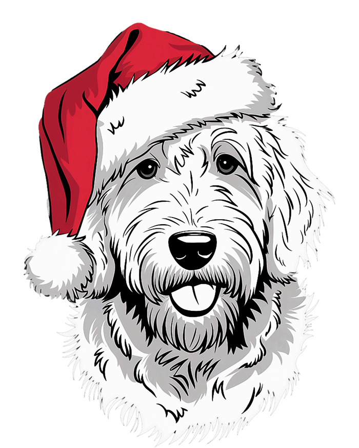 Joyful Doodle Santa Dog On Golden Doodle Christmas Kids T-Shirt