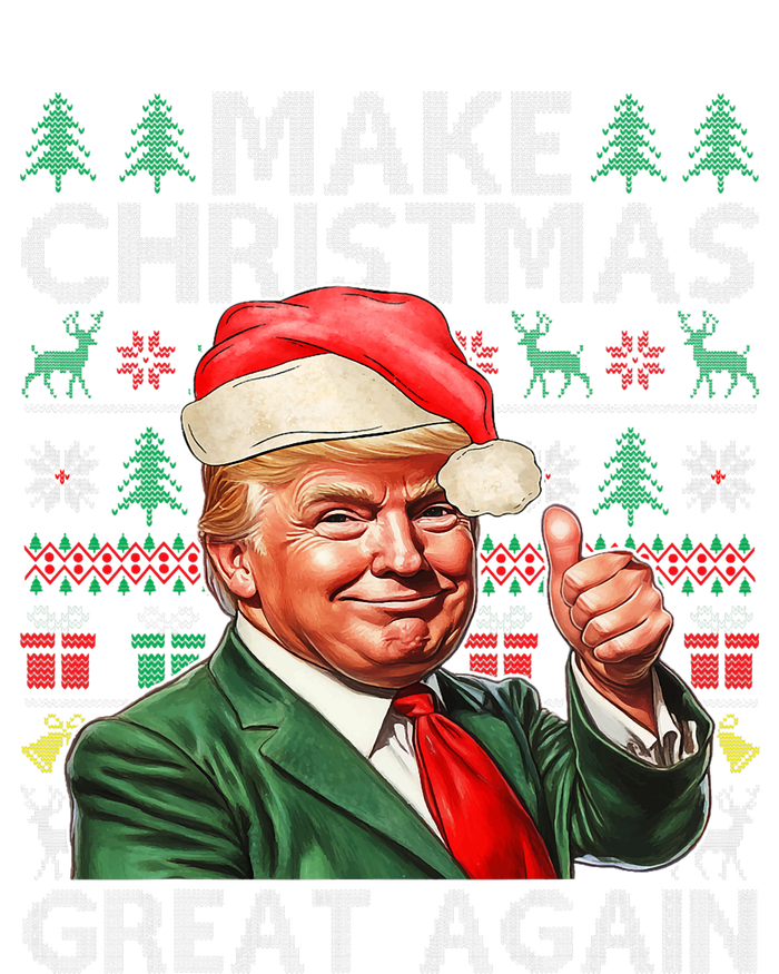 Make Christmas Great Again Funny Trump Xmas Snow Pajama Ugly Tall T-Shirt