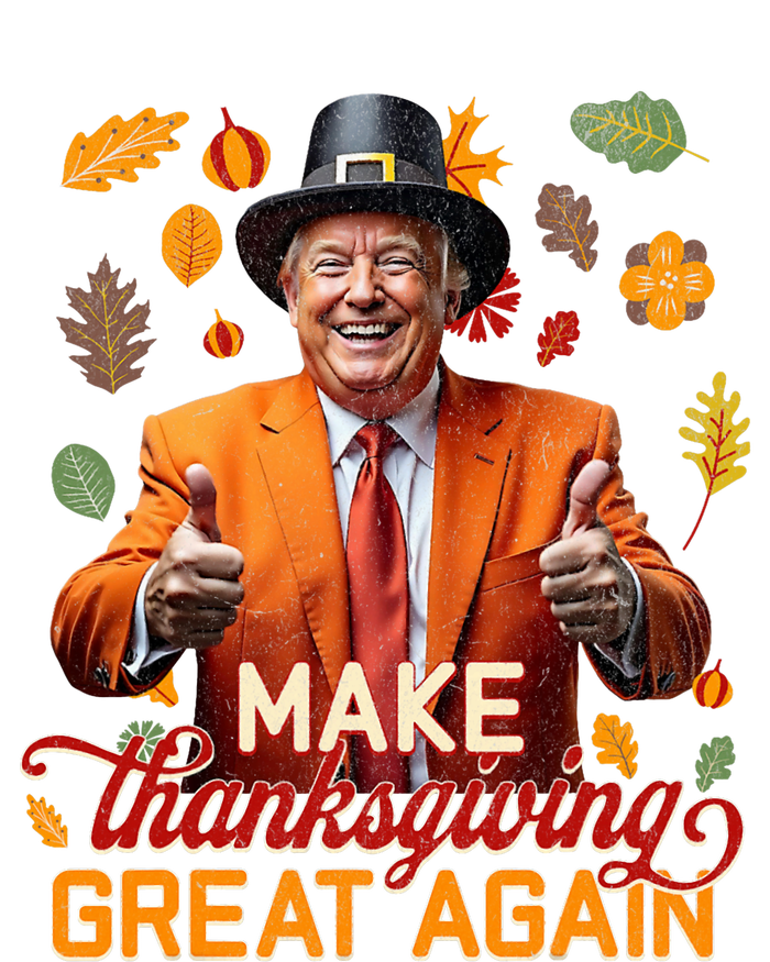 Make Thanksgiving Great Again Autumn Fall Leaves Trump Funny Poster