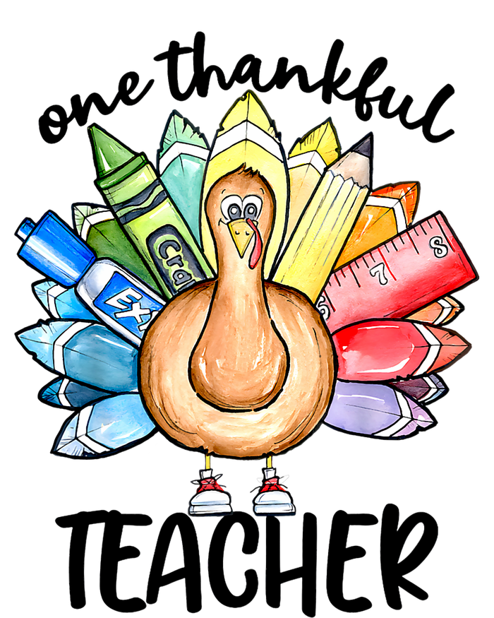 One Thankful Teacher Thanksgiving Turkey Sustainable Bucket Hat