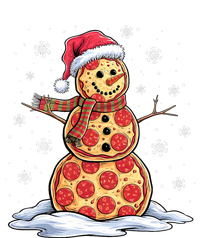 Pizza Snowman Santa Hat Christmas Pizza Party Funny Women's Fleece Hoodie