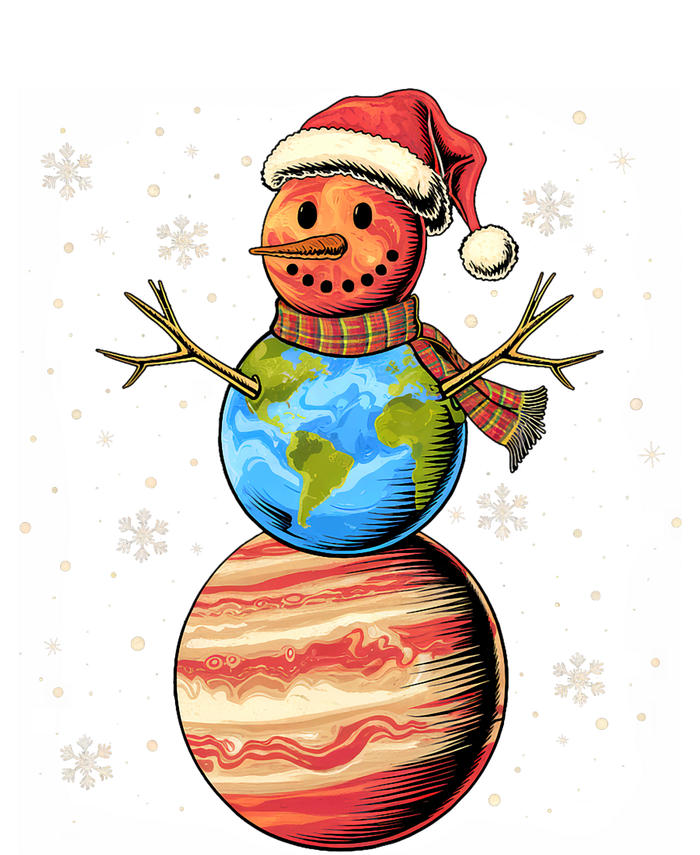 Planets Snowman Space Funny Christmas Astronomy T-Shirt